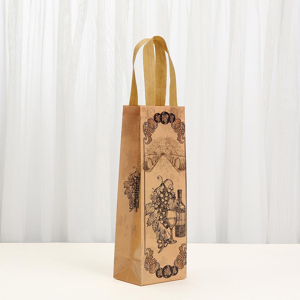 StoBag Wine Bottle Bags Gift Wrapping Bags Vintage Style Luxury Designer Bags Non Woven Packaging Bags for Sweets Party Favor