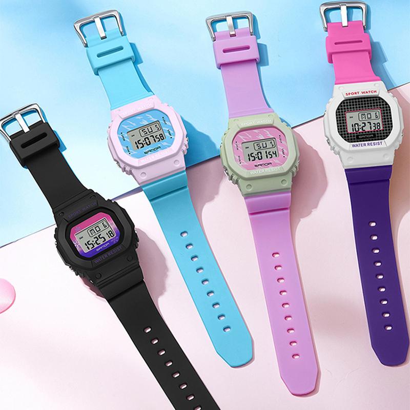 UTHAI CE143 Youth Vitality Square Multifunctional Children's Watch Fashion Sports Waterproof Calendar Student Electronic Watch