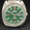 JAPAN VINTAGE RICOH R31 AUTOMATIC MENS GREEN COLOR DIAL WATCH a707742-1