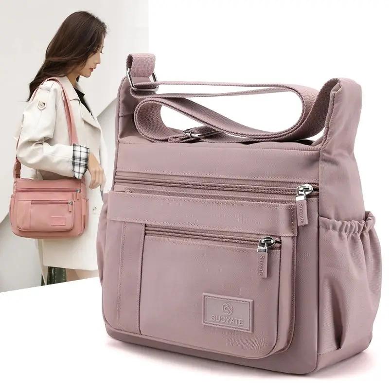 Modische Umhängetasche für Damen, Messenger-Tasche aus wasserdichtem Nylon, Damenhandtasche