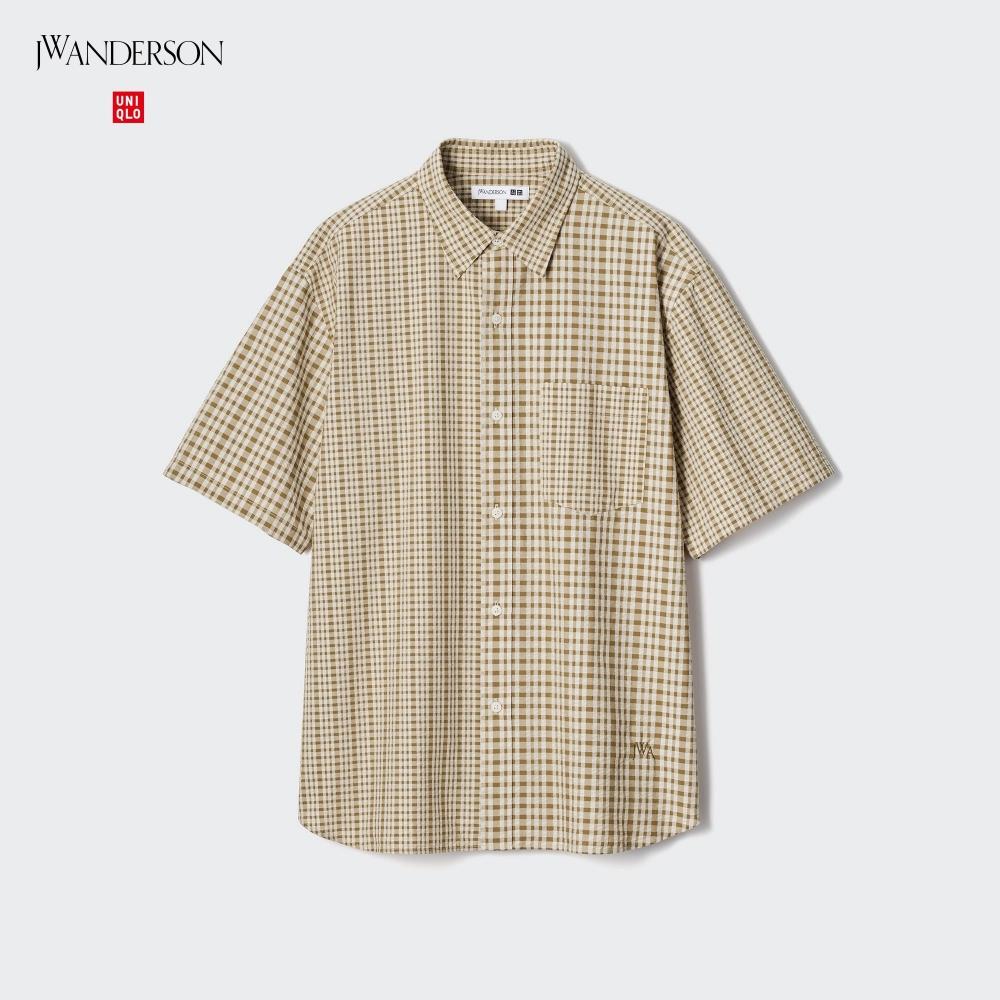 

Рубашка из хлопчатобумажной ткани UNIQLO с короткими рукавами