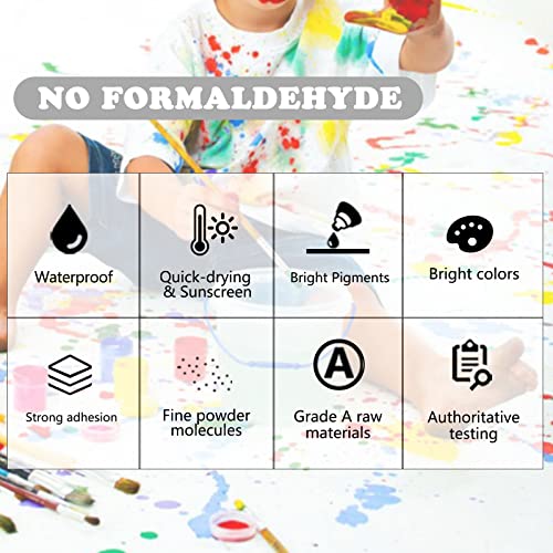 SAGUDIO Airbrush Acrylfarbe Set 24 * 30ml (1 Unze) Grundfarben mit Farbkreis - Airbrush-Farbset, bereit für die Airbrush-Malerei.