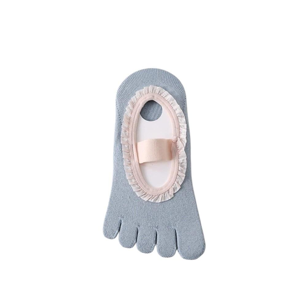 Soft Five Toes Pilates Sock Bottom Silicone Grip Boat Socks Breathable Low-Ankle Socks  Sport