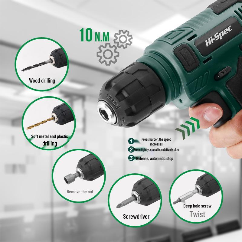 8V Lithium Battery Handheld Electric Drill Set for Home Improvement