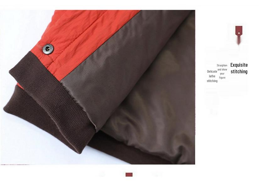 Elegant Hooded Cotton Jacket for Moms - Thick, Fashionable Fall & Winter Outerwear for Middle-Aged and Elderly