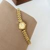 Women's Original Luxury Brands Watch, Retro Golden Oval Dial Steel Strip Premium Quartz Women's Watch Promotion, Gift