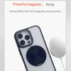 For iPhone 16 Pro Magnetic Case Acrylic TPU Phone Back Cover with Kickstand