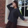 Women's Artistic Striped Long Sleeve Sweatshirt - Spring/Autumn Casual Loose Fit Round Neck Top