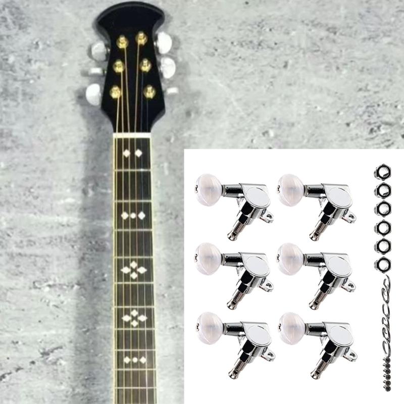 Guitar Tuning Machines 6 Left Guitar Tuning Pegs Machine Heads Tuners String Tuning Peg Tuning Key Pegs Set for Guitar