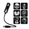 USB Halloween Christmas Projector Light with Adjustable Gooseneck & Swap Pattern Films – Indoor Outdoor Decor for Parties, Home, Windows