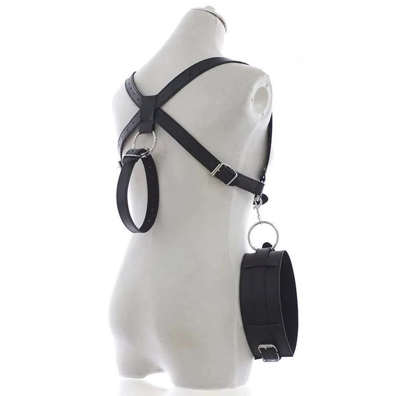 Thigh Harness with Handcuffs – Posture Restraints for Couples, Fetish Sex Toys &SM Products for Erotic Games & Bondage Play