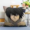 DDeath Note Cushion Cover Washable Linen Pillowcase Soft  for Sofa Bed Cozy Home Room Decor