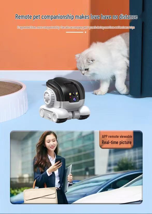 B-Model AI Dual-Lens Pet Monitoring Camera with One-Button Pet Teaser