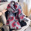 Luxury   Women Soft Winter Cashmere Scarf Fashion Flowers Warm Shawl And Wrap Bandana Pashmina Female Scarves
