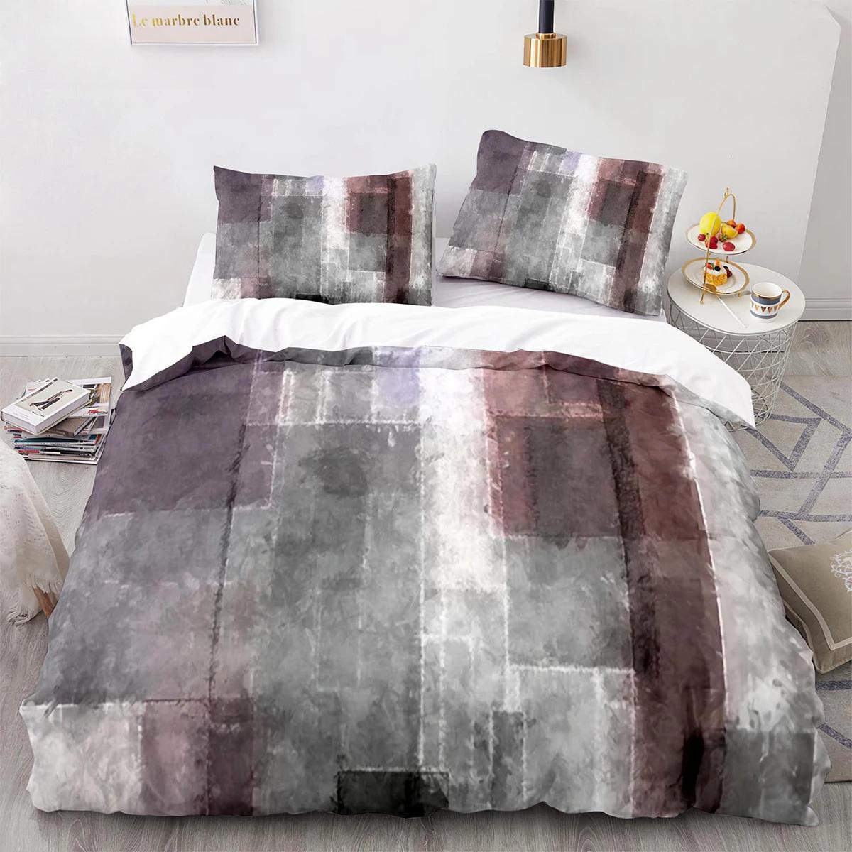 

Комплект постельного белья в полоску из полиэстера, зеленого, синего, черного цвета в полоску, с принтом в клетку, пододеяльник размера «king size», мягкий комплект постельного белья для подростка 70x133cm