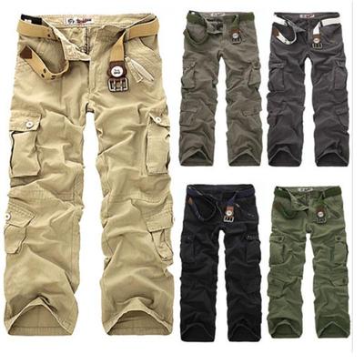 S-7XL Street Fashion Multi-pocket Classic Military Cargo Pants Hip Hop Pants