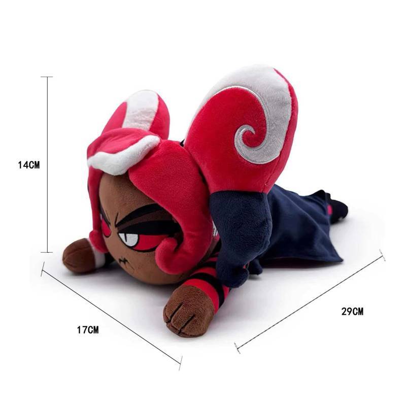 

Hazbin Hotel Valentino Vincent Whittman Niffty Plush Doll With Short Plush Material For Collectors And Fans Red Brown