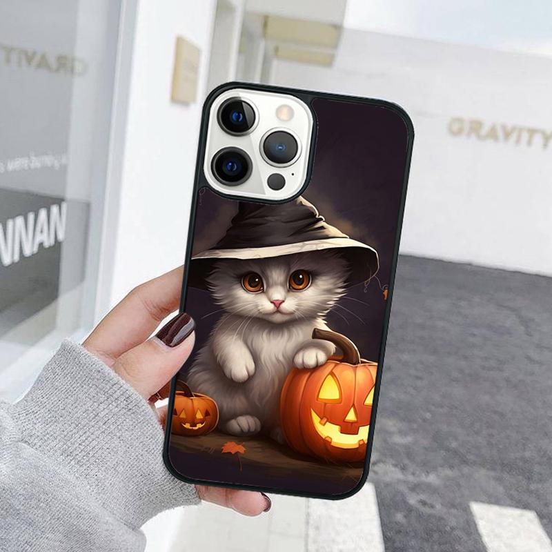 Animal Cartoon Halloween Cat Phone Case For iPhone 17 Air 15 16 Cover  11 13 14 Pro Max 12 Plus Max Fundas