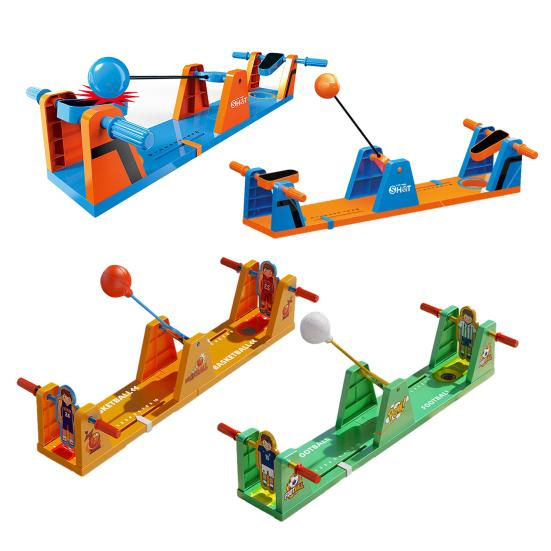 2 Players Volley Shot Toy Hand-eye Coordination Reaction Focus Training Football Basketball Shot Board Game Kids Interactive Desk Toy