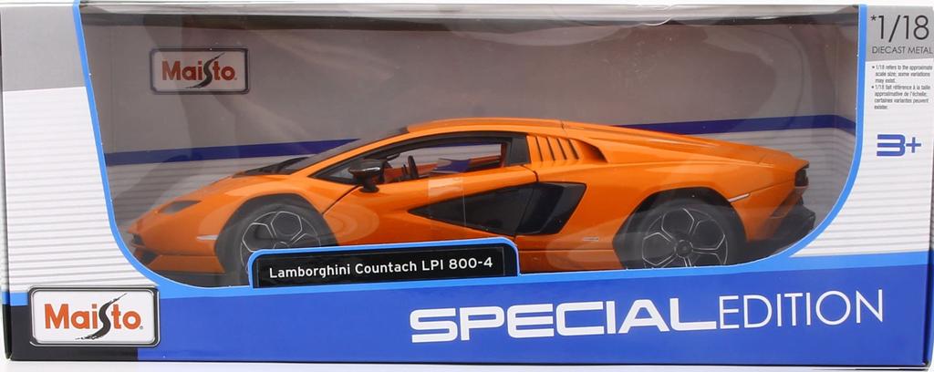 Kyosyo Maisto Lamborghini Countach LPI Oranžový Hotový Model 1/18 800-4
