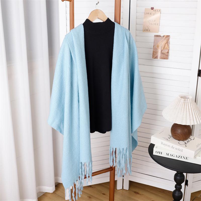 Winter Scarf for Women Cashmere Warm Solid Pashmina Blanket Wraps Female Thick Soft Bufanda Tassel Shawls Long Poncho Echarpe