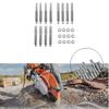 Chainsaw Chain Sharpener Manual Set 12PCS With Multiple Grinding Heads 4mm 48mm 55mm For Various Chainsaw Models