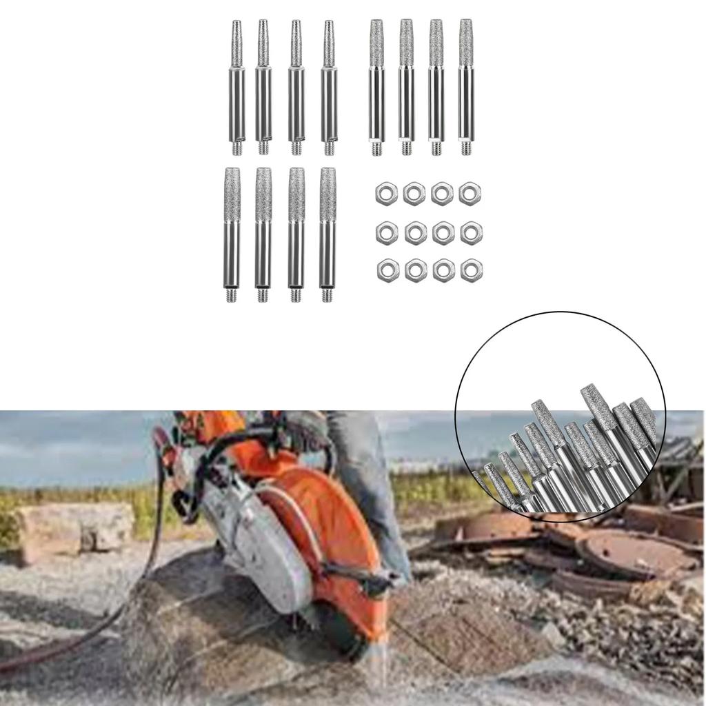 Chainsaw Chain Sharpener Manual Set 12PCS With Multiple Grinding Heads 4mm 48mm 55mm For Various Chainsaw Models