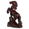 Wooden Horse Statue Hand-Carved Standing Horse Sculpture Decorative Animal Art for Home Living Room Office Bedroom Fengshui