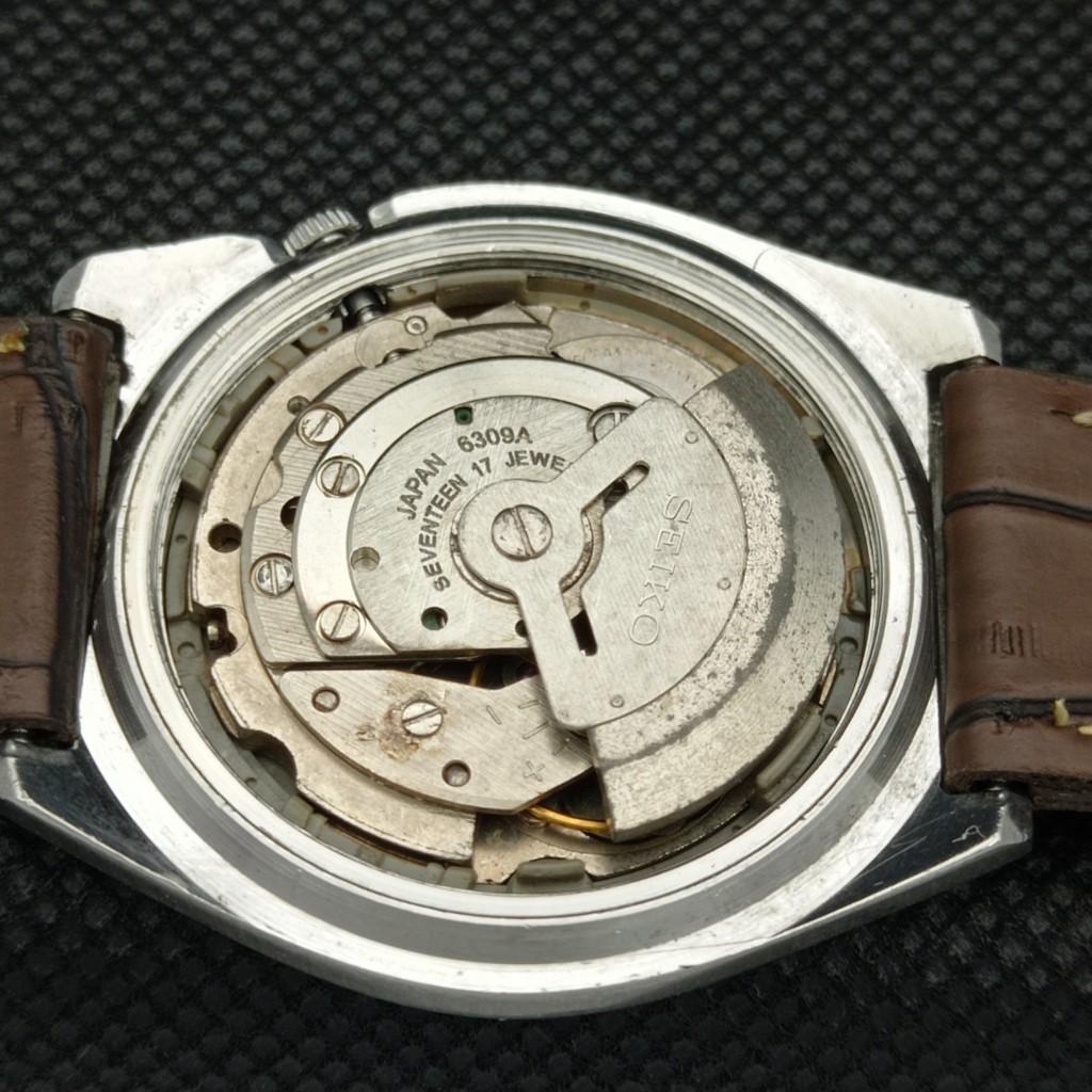 UŻYWANY ANTYCZNY SEIKO 5 AUTOMATIC 6309A JAPOŃSKI MĘSKI ZEGAREK D/D BRĄZOWY 596-a312725-2 SKU596-a312725
