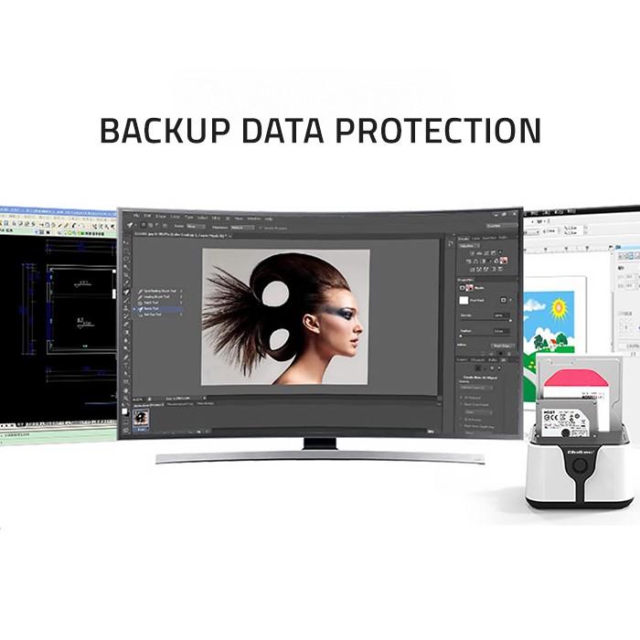 Qoltec Stacja Dokująca Do Dysków Hdd Ssd 2.5" 3.5" | Sata  Iii |  Usb 3.0 | Super Speed 5Gb/S | Z Funkcją Klonowania Offline