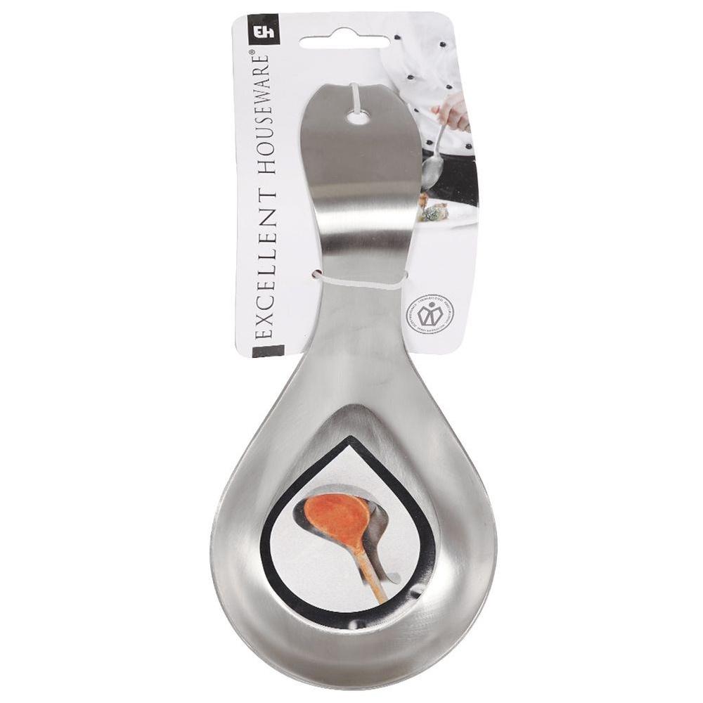 Orion Matte Silver Stainless Steel Kitchen Utensil and Spoon Rest 23.5 x 9.5 cm