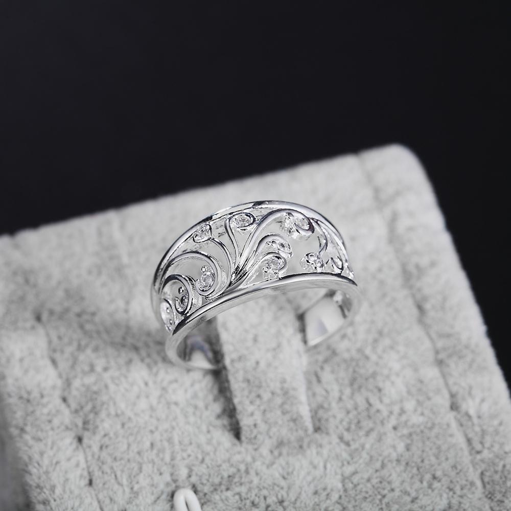 925 Sterlingsølv Charm Blomst AAA Zirkon Ring Bryllup Kvinne Smykker