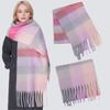 Winter Cashmere Scarf Student Neck Thick Warm Shawl For Women Couple Tassel Bufanda Blanket Pashmina Wraps Long Plaid Poncho