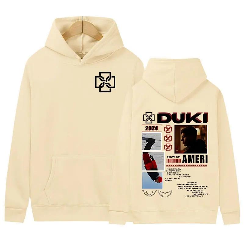 Duki ADA Tour 2024 Hoodie Rap Men's Hip Hop Clothing Pullover Sweatshirt Y2k Unisex Vintage Fashion Oversized Hoodies Streetwear