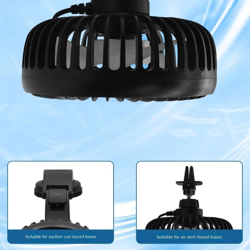 3 Speed USB Car Fan With Strong Wind Power And Quiet Operation For SUV Truck And Sedan