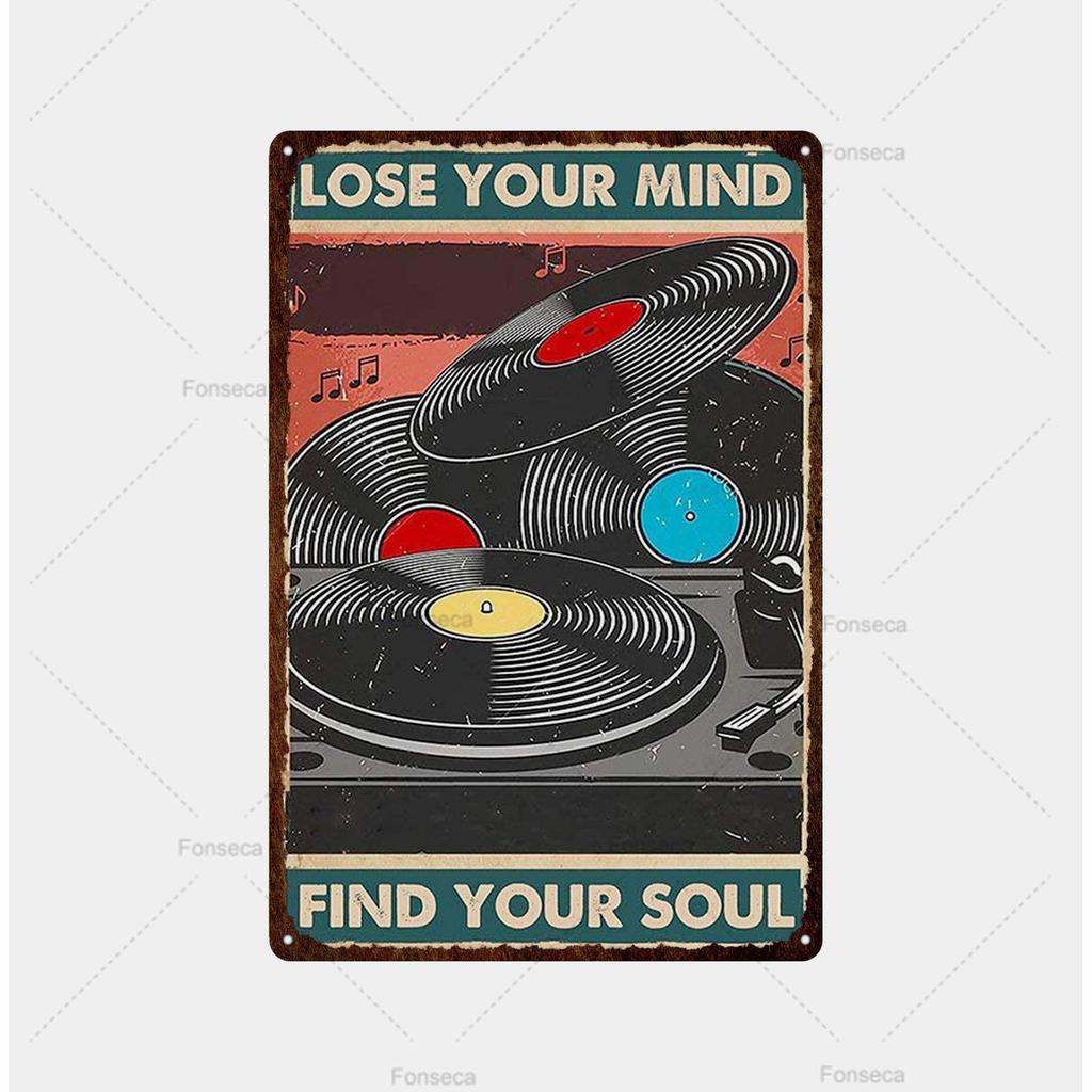 Figure Landscape Green Background Metal Sign Retro Tin Sign Metal Retro Wall Decoration Bar Bar Club Metal Poster Decoration