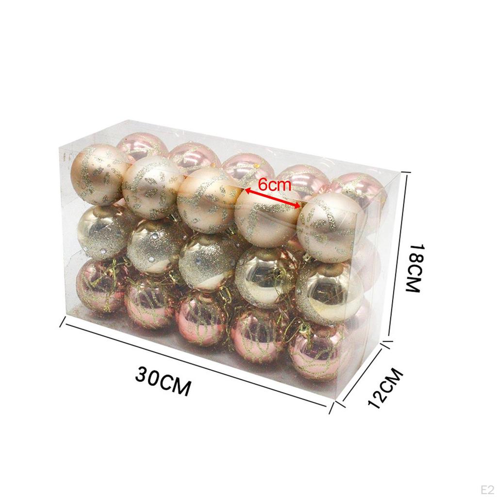 30x Christmas Ball Hanging Balls DIY Pendants Decorations Baubles for Festivals Holiday