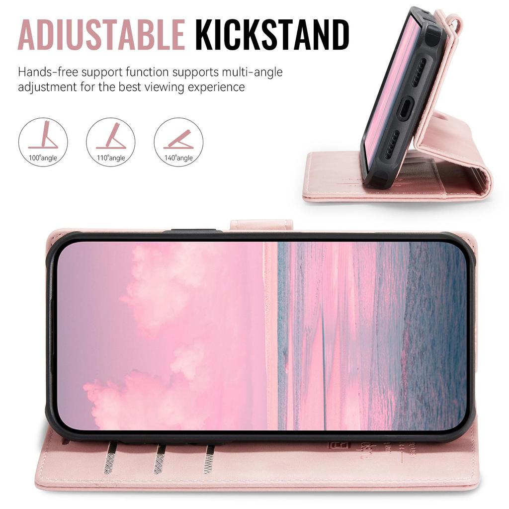 Detachable Flip Magnetic Leather Phone Wallet Case Book With Stand For Magsafe iPhone 17 16 15 12 Pro Max Samsung S25 Plus S24 Ultra Card Holder Cover