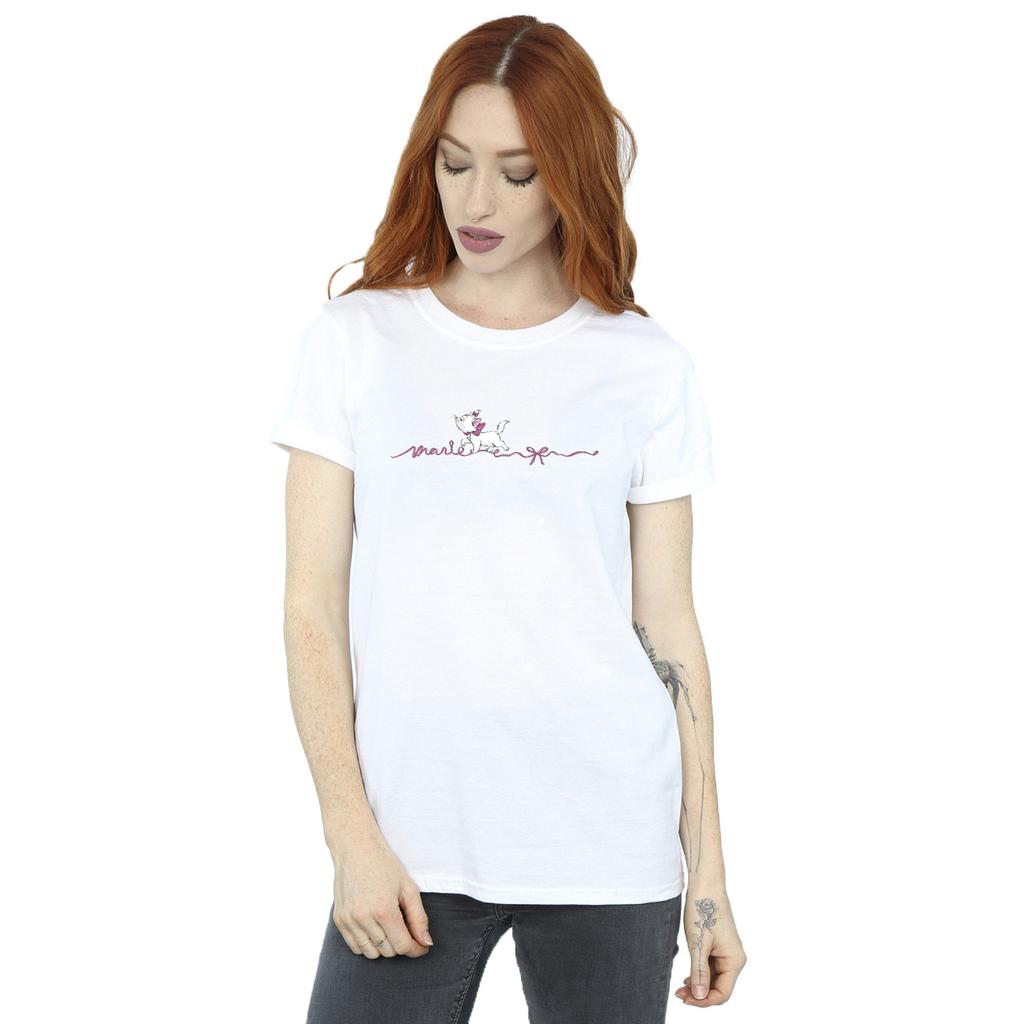 The Aristocats Womens/Ladies Marie Ribbon Cotton T-Shirt