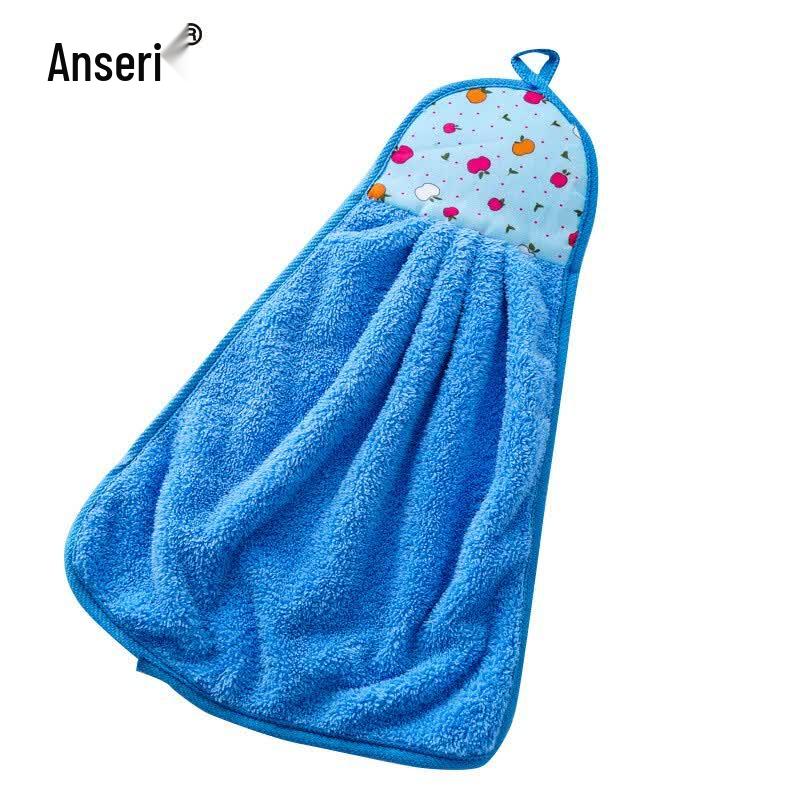 Ansaierui Coral Fleece Hanging Cleaning Hand Towel 5 Pack