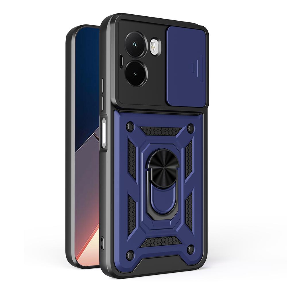 For Xiaomi POCO M7 4G Global 169mm Case Armor Slide Camera Protection Cover for POCO M7 Plus 5G Ring Stand Shockproof Funda Capa