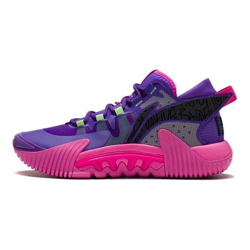 Li-Ning Badfive 2 Low Mens Low Top Basketball Shoes Purple Pink ABFS003-1 40