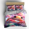 Adorable Rainbow Crab Design Bedding Duvet Cover Set  (1*Duvet Cover 2*Pillowcases, without duvet insert)