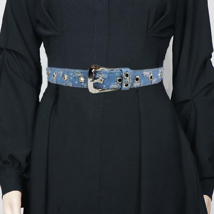 Vintage Punk Star Belt Eye-catching Decorative Pants Waist Chain Fashion Women Jeans Waistband Adjustable Waist Belt