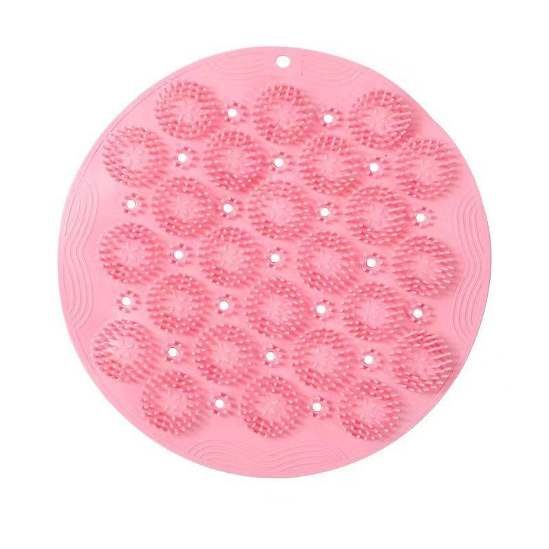 1Pc Back Scrub Bath Brush Suction Cup Non-Slip Foot Massager Pad for Bathroom Shower Deep Cleansing Skin Care