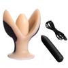 Vibrating Silicone Anal Plug with Electric Pulse Stimulation - Adult Erotic Toy