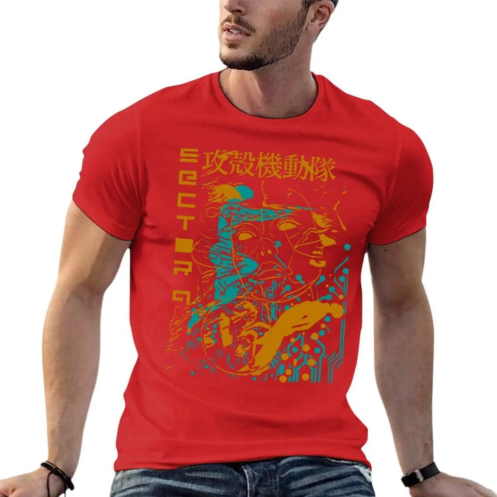 Ghost In the Shell Retro Vintage T-Shirt Street Wear Basketball Graphic Tees Graphic T Shirt Vintage Blouse Mens T Shirt