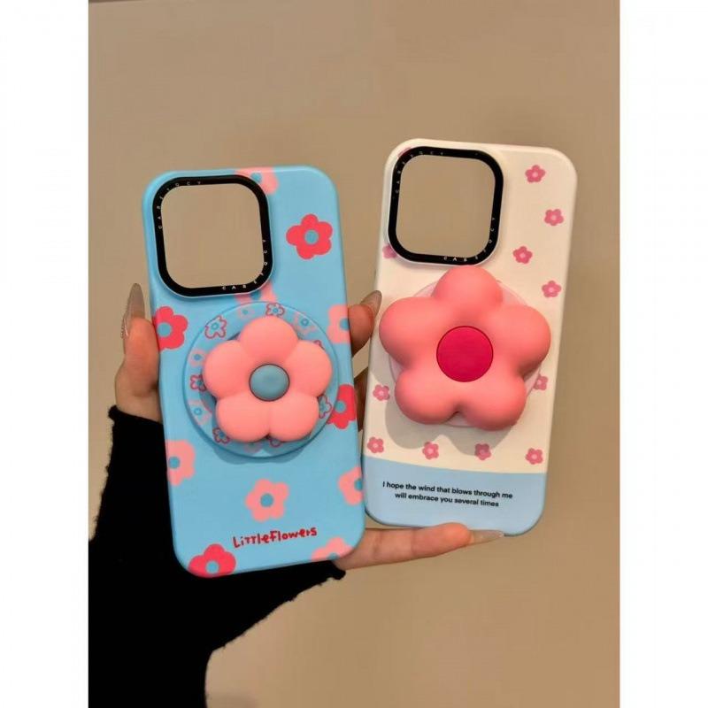 Colorful Flower Magnetic Phone Stand, fresh dopamine color, durable material, creative gift for fashion lovers.