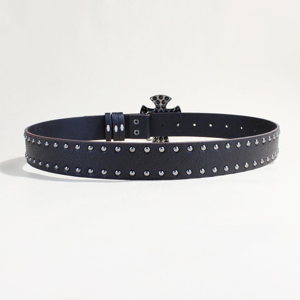 Gothic Waist Belt for Cowgirl Carved Silver Buckle Retro Silver Buckle Waist Chain Stylish Belt Fashion Accessories