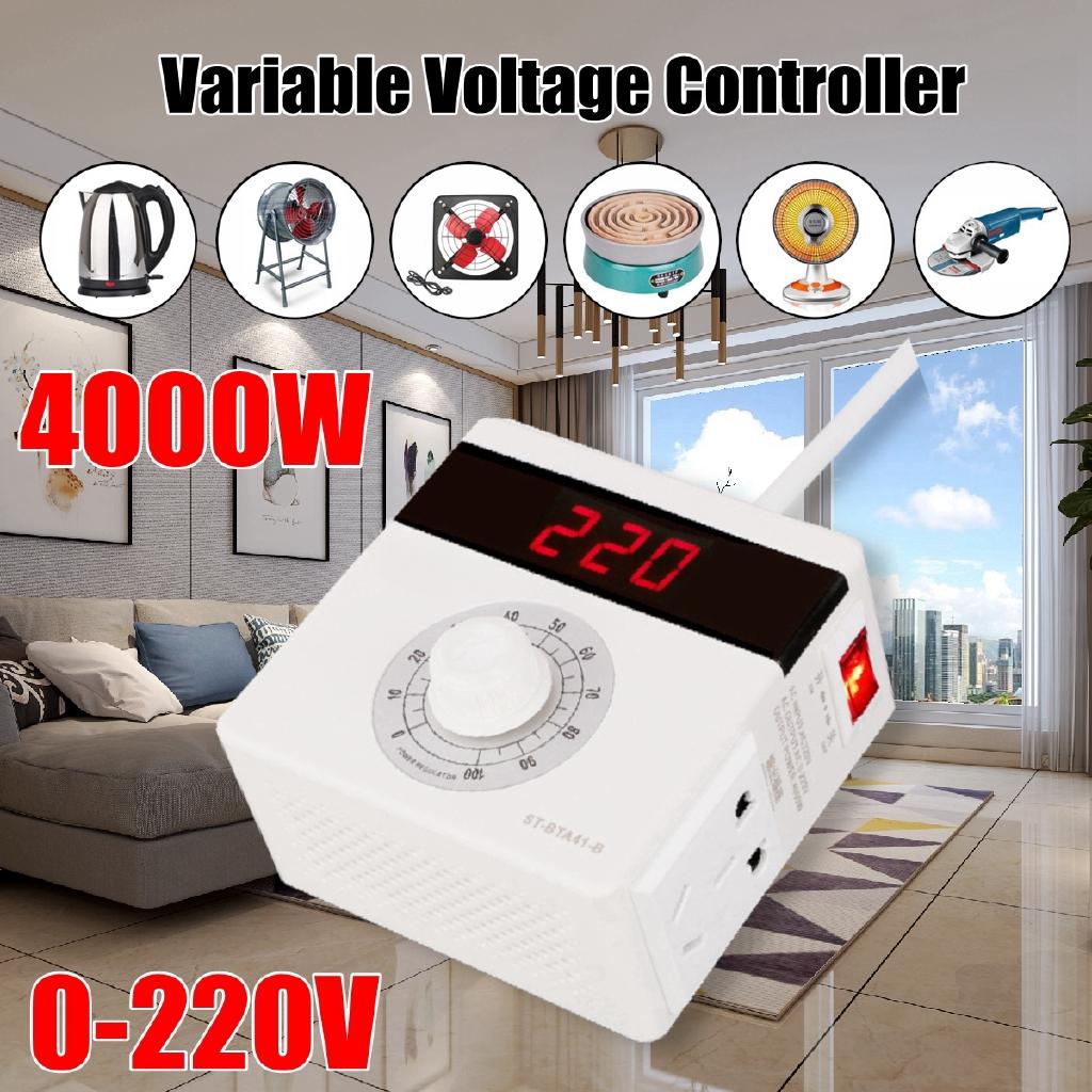 4000W Electronic Regulator Motor Fan Speed Furnace Electric Heating Tube Thermostat Speed Switch Voltage Regulators AC 220V